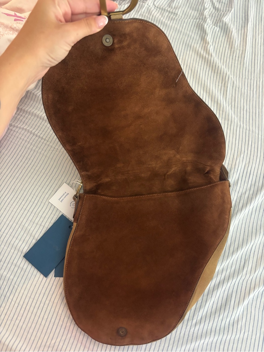 Dior Patchwork Saddle Messenger Bag - Brown & Tan - Picture 6 of 11